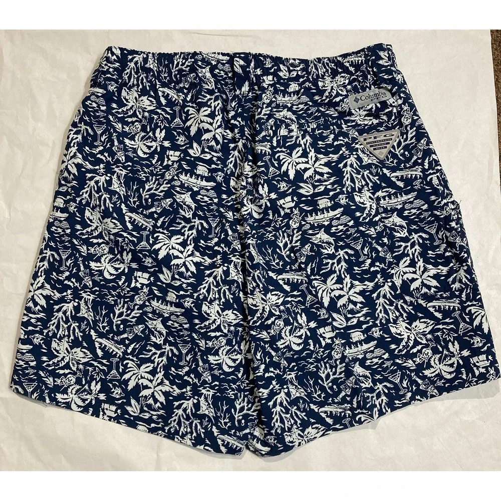 Columbia‎ PFG Super Backcast Water Shorts Swim Trunks Kona Print Mens Small NWT